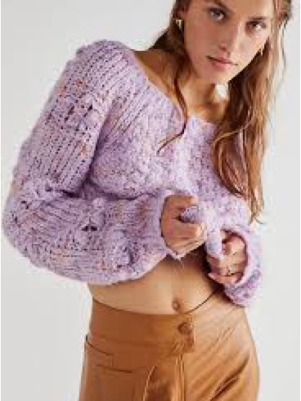 Free People Sunset Cloud Pullover in a violet glow colorway Sz S/P